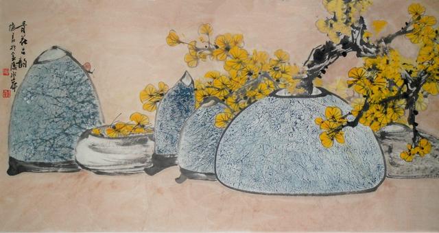 一日一画名家名作赏析之忆君银杏画第七篇