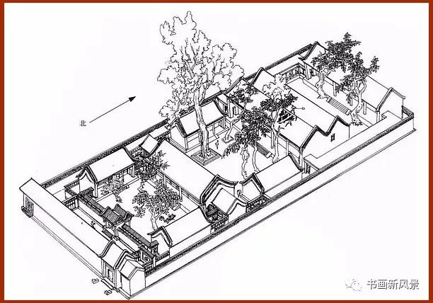 手绘老北京四合院30幅