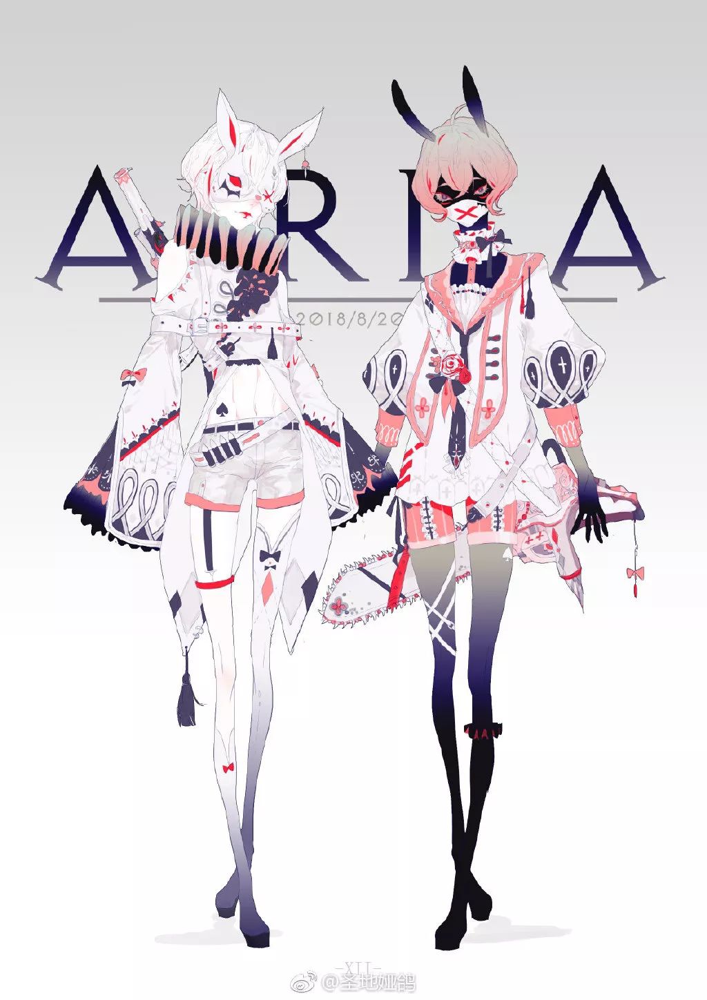 服装与人设极具个性浅灰系配色干净通透圣地娅鸽