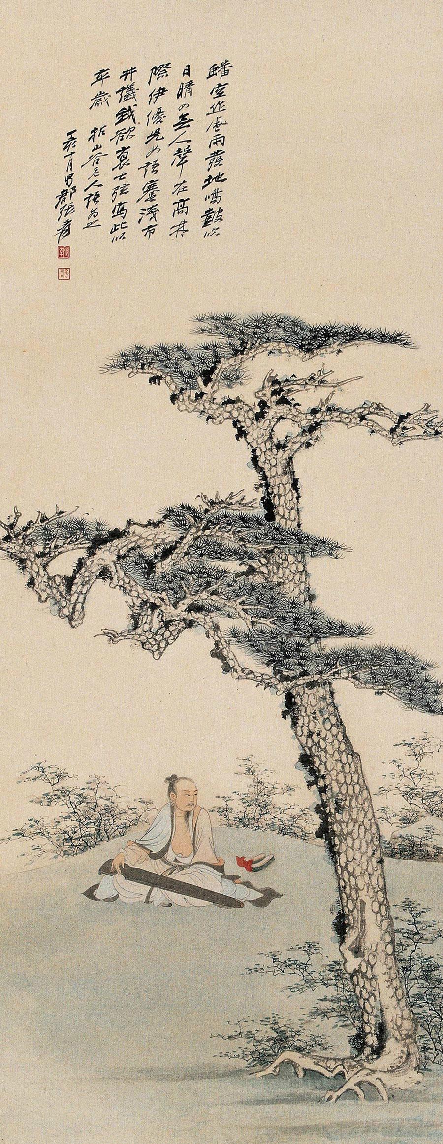 被西方艺坛赞为"东方之笔"的张大千画笔下的松树