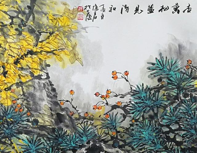 一日一画名家名作赏析之忆君银杏画第九篇