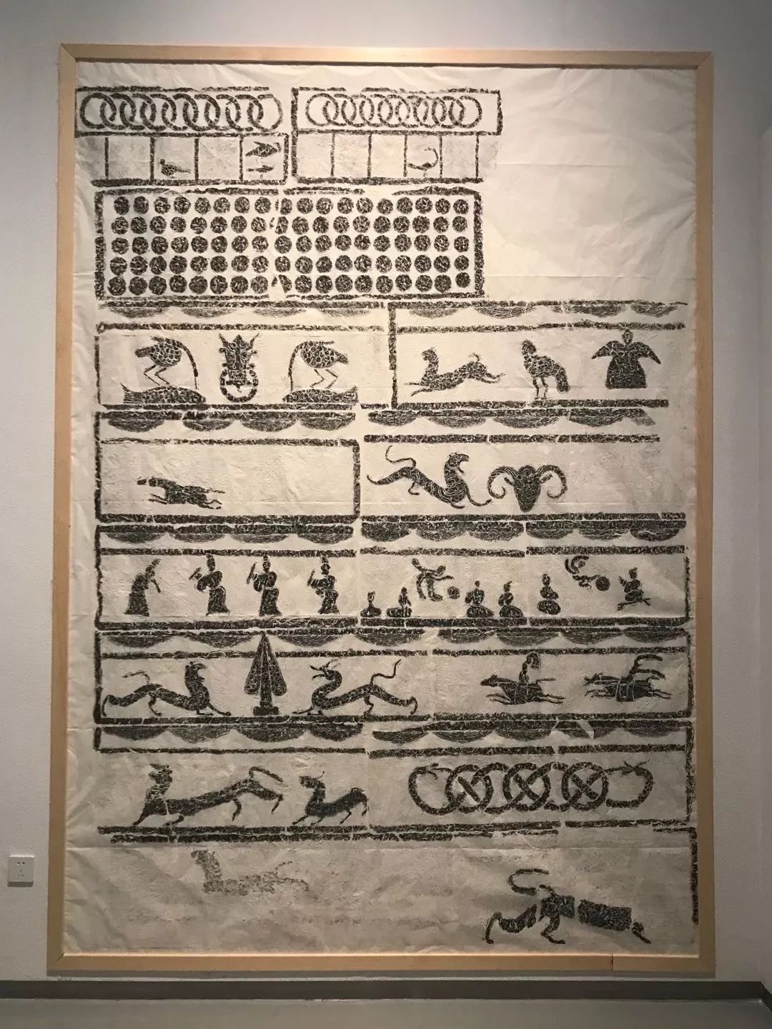 masterreproduceshugeancient3dartonpaper大国工匠李仁清巨幅拓印