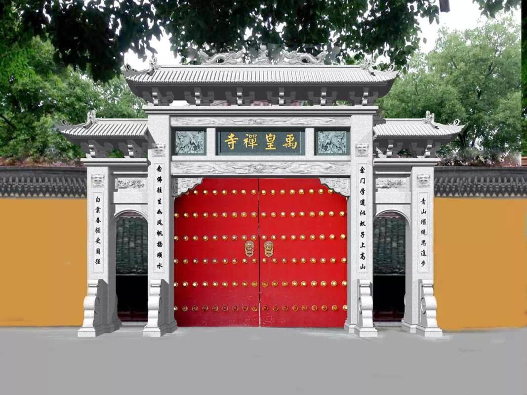 农村小寺庙山门设计图图片