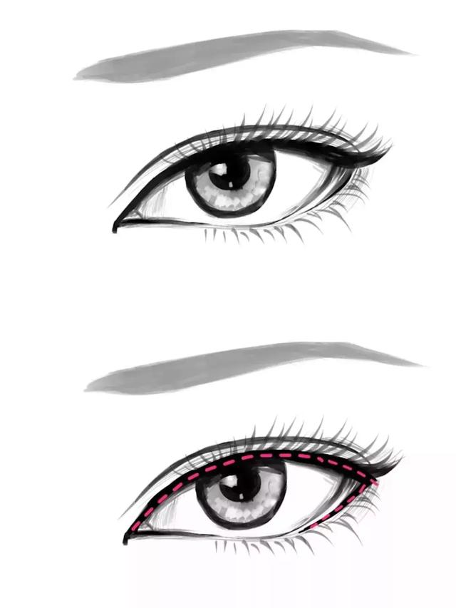 眼型宽窄介于凤眼和柳叶眼之间2,内眼角微微呈钩状,外眼角上翘,细长而