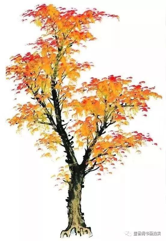 国画教程:教你怎样画树_树干