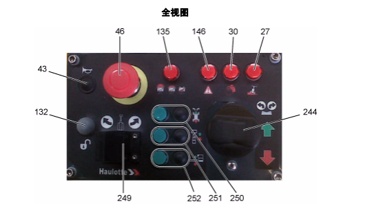 直臂高空作业车按钮图片