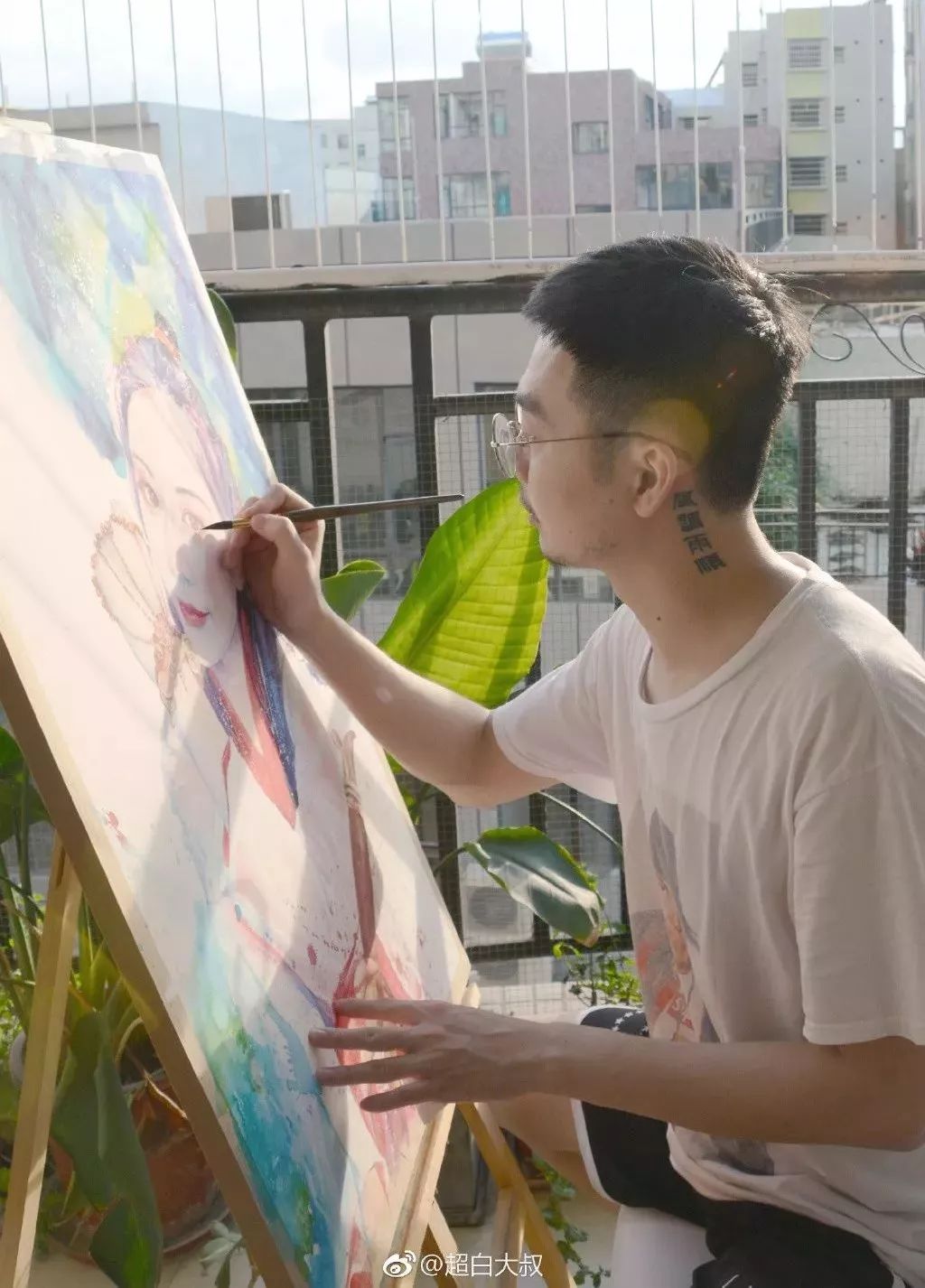 抖音水彩网红第一人超白大叔美到窒息的水彩画