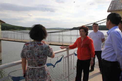 市委常委政法委书记徐莉和市政府副市长刘磊带队督导检查丰满区防汛