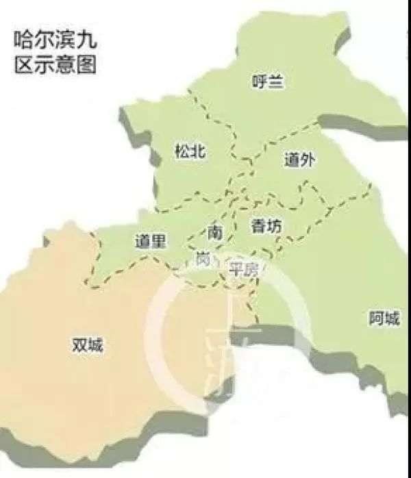 哈尔滨呼兰区划分图图片