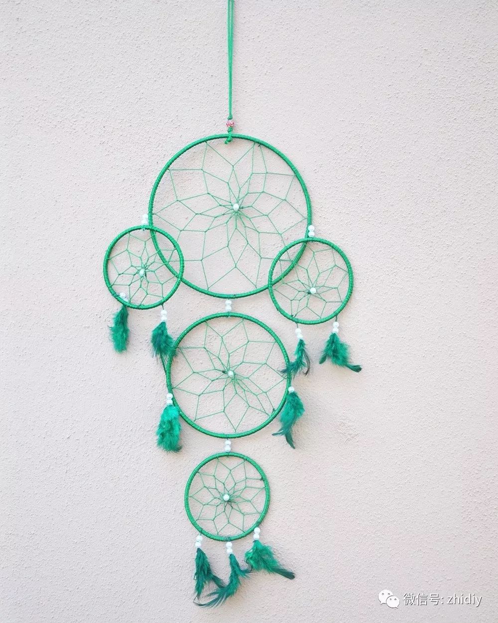 捕梦网超简单一站教会你编织夏日里清新靓丽的捕梦网附教程