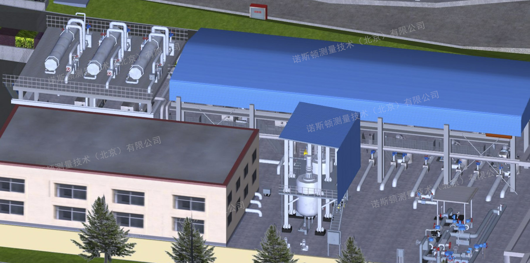 油库三维模型油库三维模型基于三维点云与模型数据成果,可满足客户