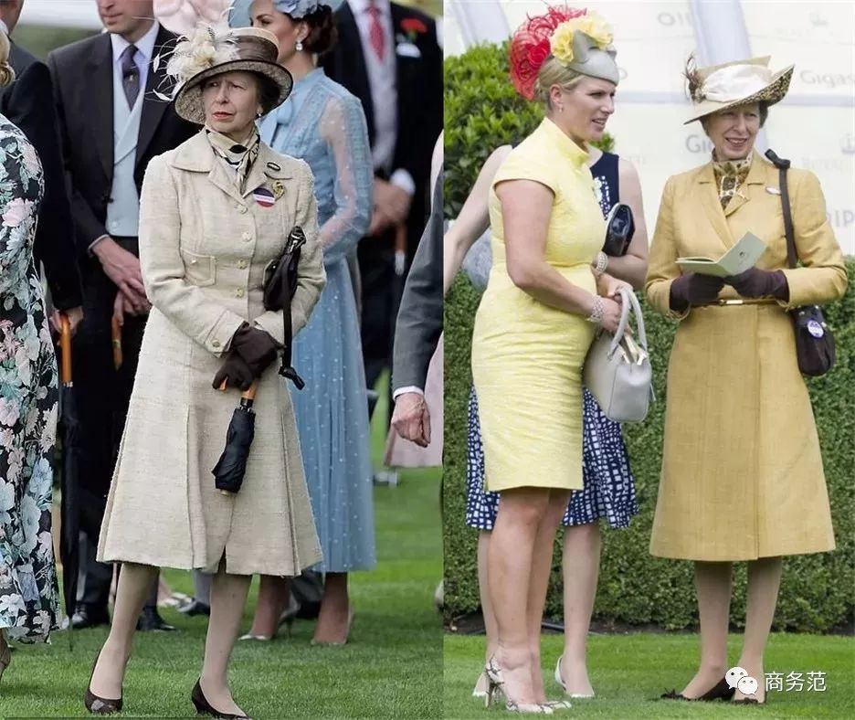 原创英国女王换4套衣服拎launer包凯特穿仙女裙林志玲打卡赛马会