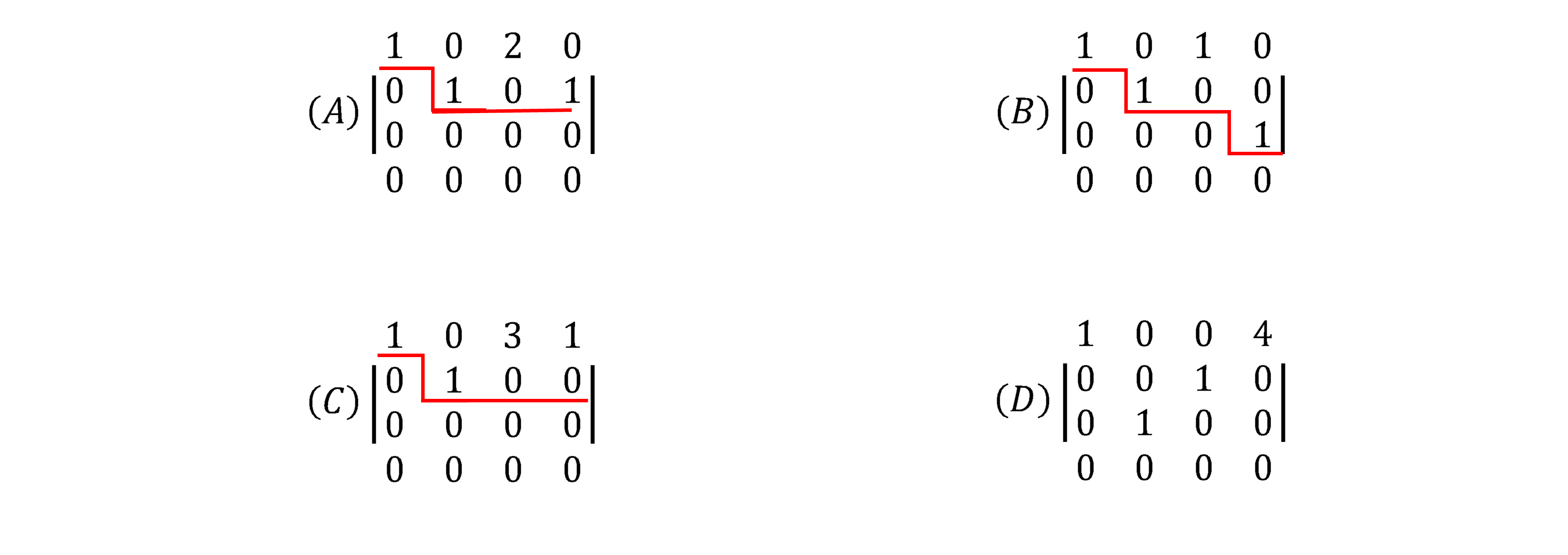 90%以上的人会弄错的行最简形矩阵_阶梯