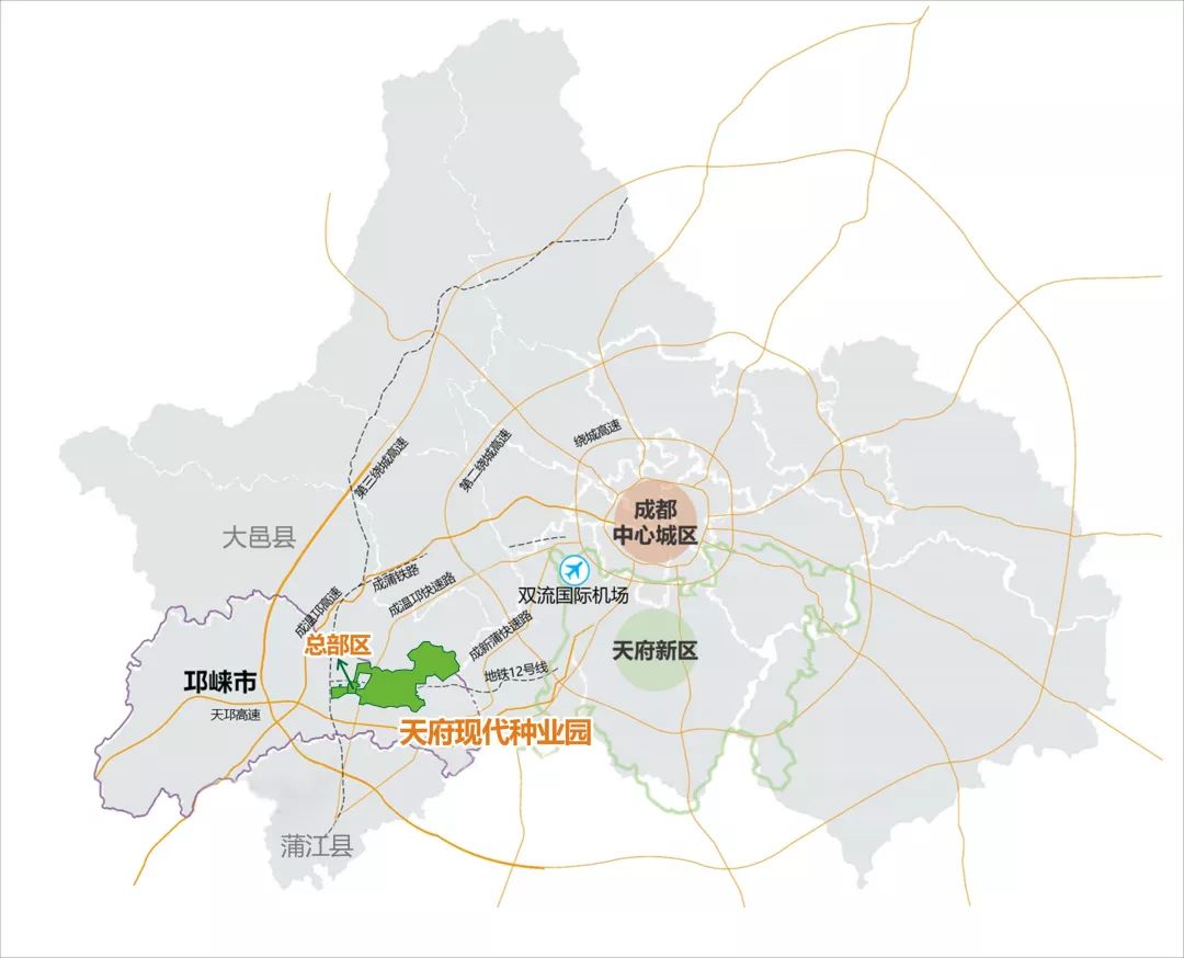 水稻种子生产基地"邛崃,园区规划面积约100平方公里,主要覆盖临邛街道