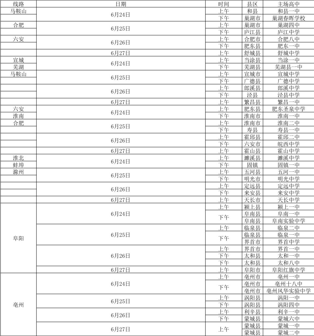 皖西学院2019年高招咨询答疑活动安排