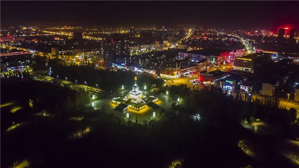 达拉特旗夜景图片图片