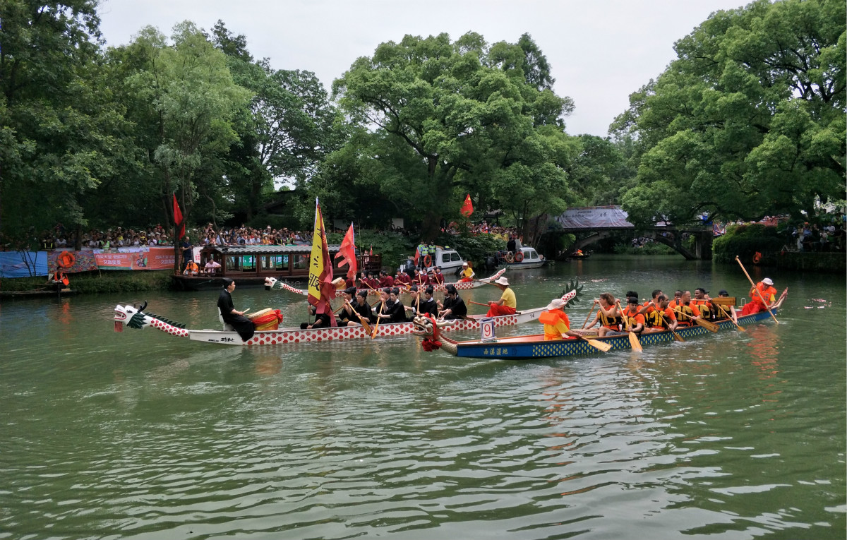 杭州西溪湿地端午节龙舟赛掠影