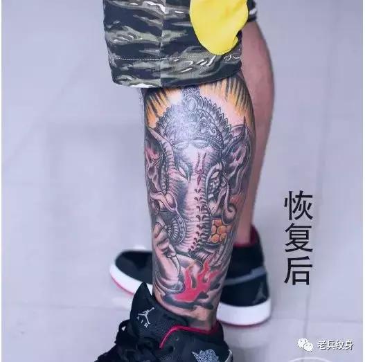 老兵店内作品欣赏象神纹身