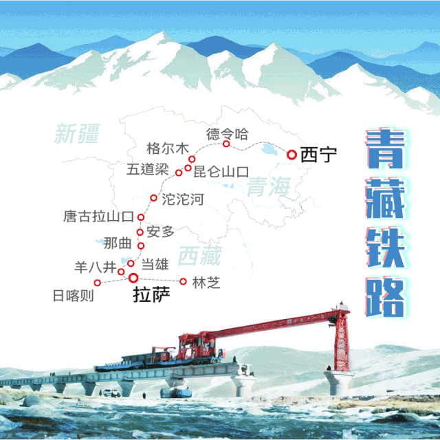 青藏铁路路线图图片