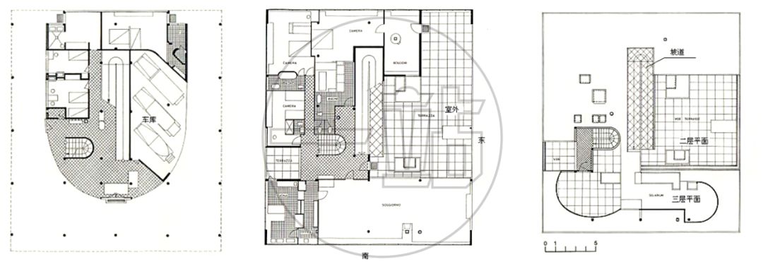 朗香教堂巴塞罗那德国馆流水别墅罗马小体育馆母亲住宅03日课模式暑期