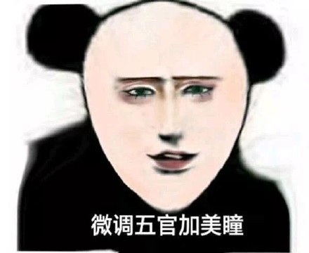 熊猫头学化妆表情包