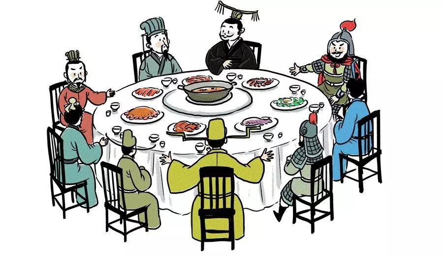 古代宴会卡通图片