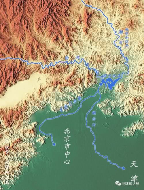 潮白河水系图图片