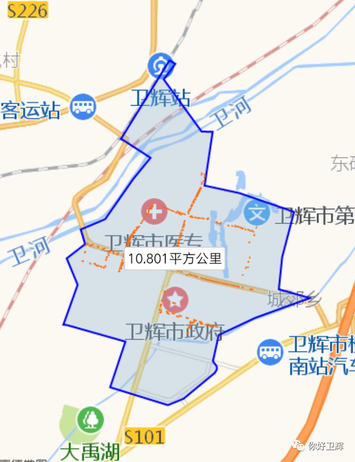 卫辉市限号区域图图片