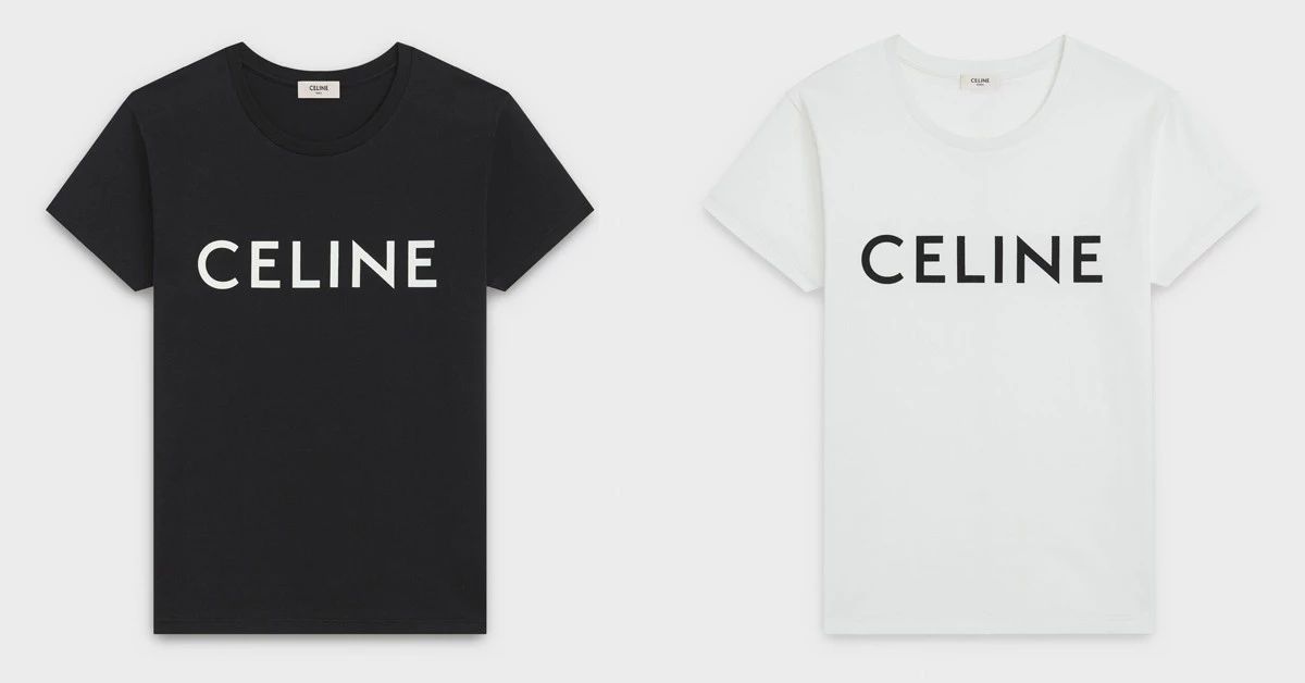 这件实搭的「celine」logo t恤,相较于品牌其它商品的高价定位,反而是