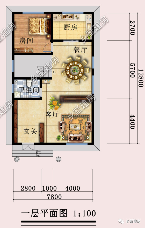 8x13米农村三层小别墅开间小造价低拙朴随性无问西东