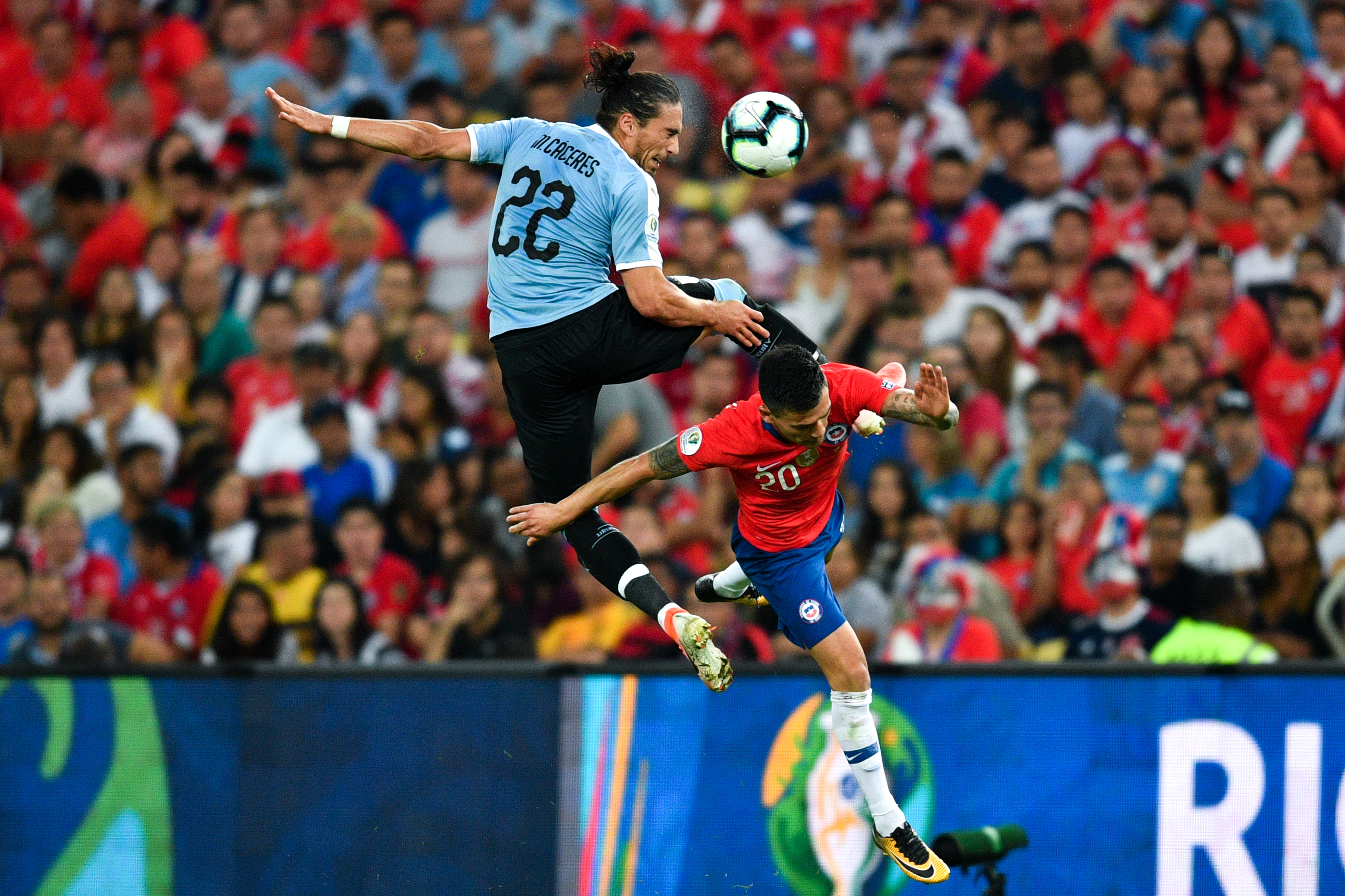 在巴西里约热内卢举行的2019年美洲杯足球赛小组赛c组比赛中,乌拉圭队