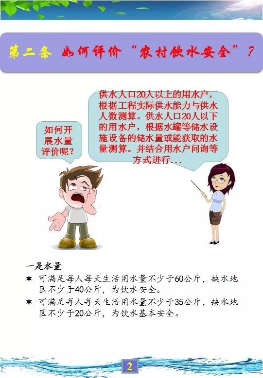 农村饮水安全须知