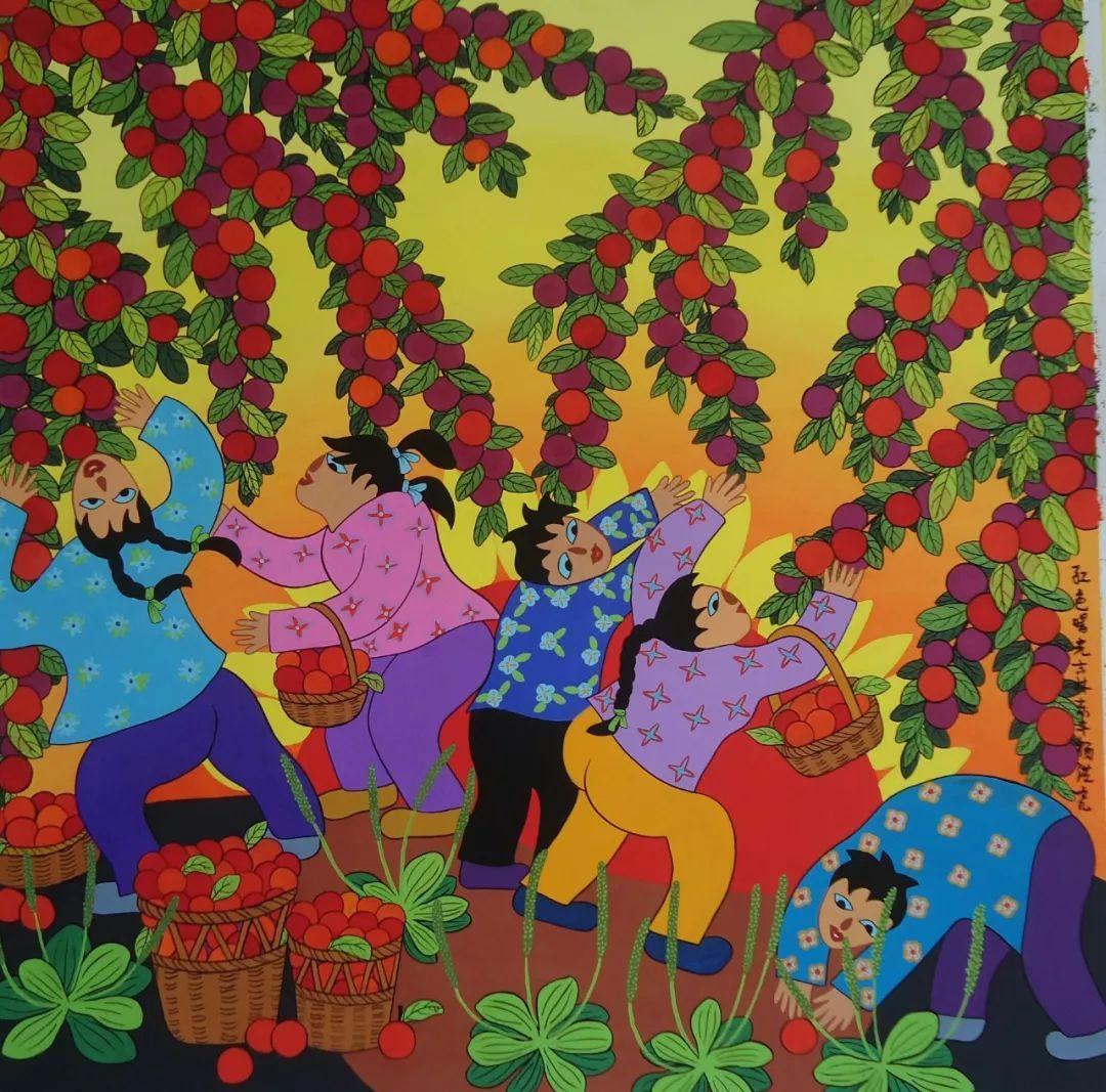 为何洋气的能上天土的能掉渣的农民画在他的笔下有着惊艳之美