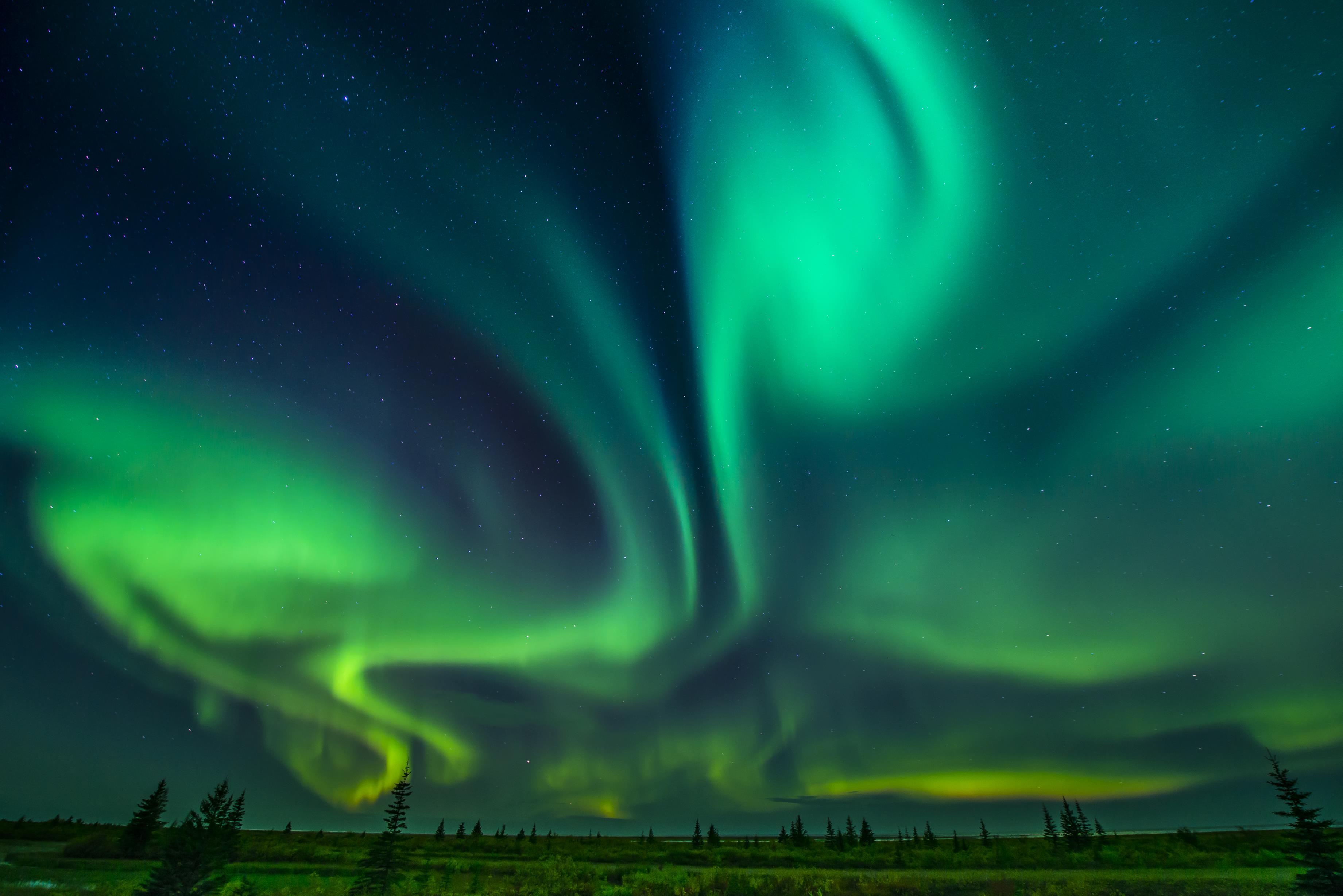 超适合看北极光的地方,位于加拿大马尼托巴省