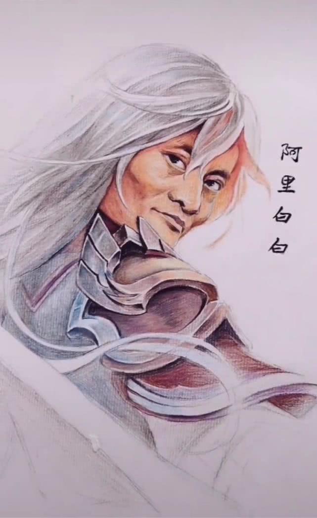 美术生手绘李白开局以为是王者看到阿里白白辣眼睛操作