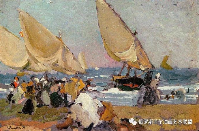 西班牙印象派画家华金 索罗拉油画作品赏析