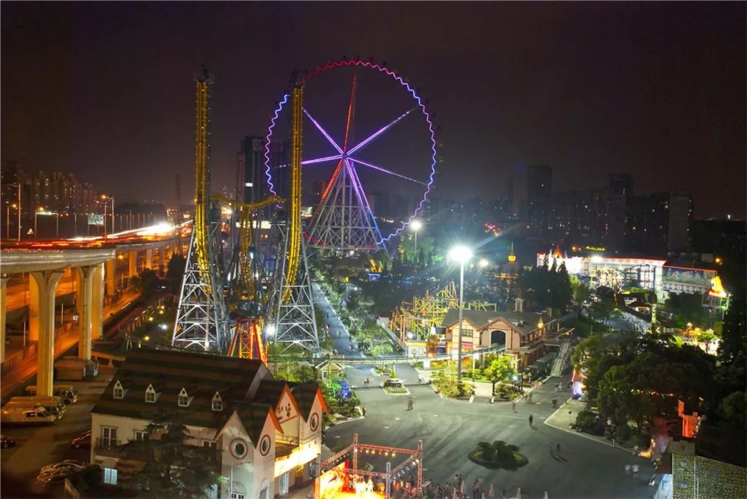 锦江乐园夜景图片