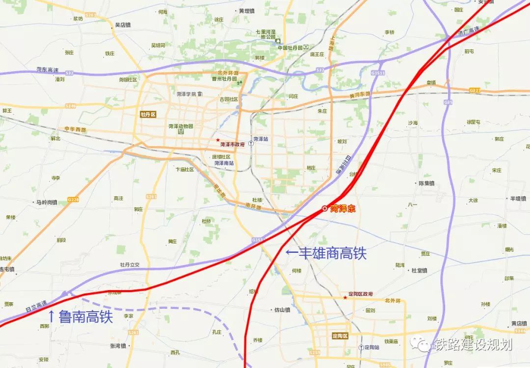 定了丰雄商高铁聊城境内站点位置示意图公布