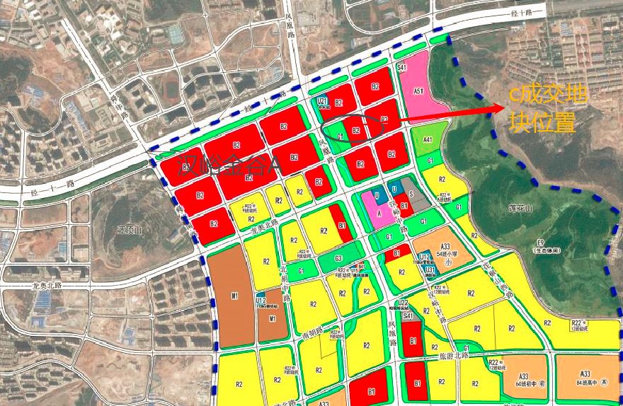 住宅地块位置图此次捆绑组团的商业地块均位于汉峪金谷b区,占地面积