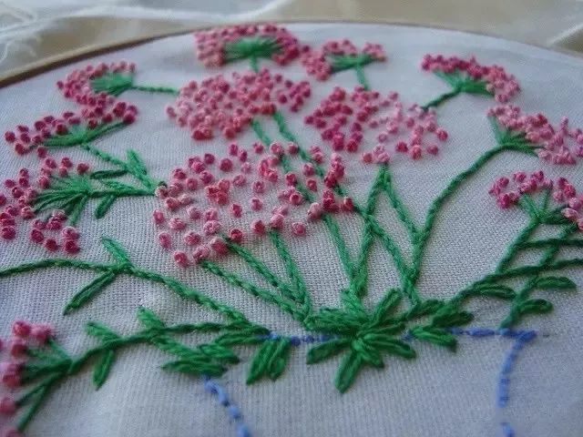 神一样的刺绣针法法国结粒绣