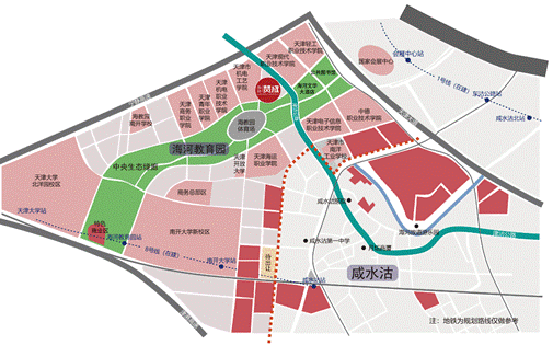 天津海教园地图图片