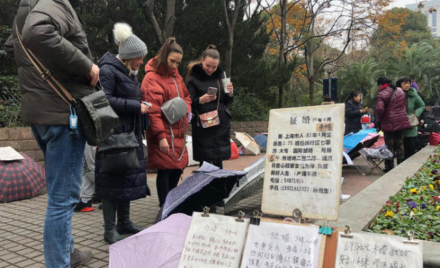 原創實拍人民公園相親角學歷按斤賣也許是上海最大的人才市場