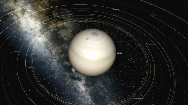 太阳系最明亮完整的光环行星土星及其卫星