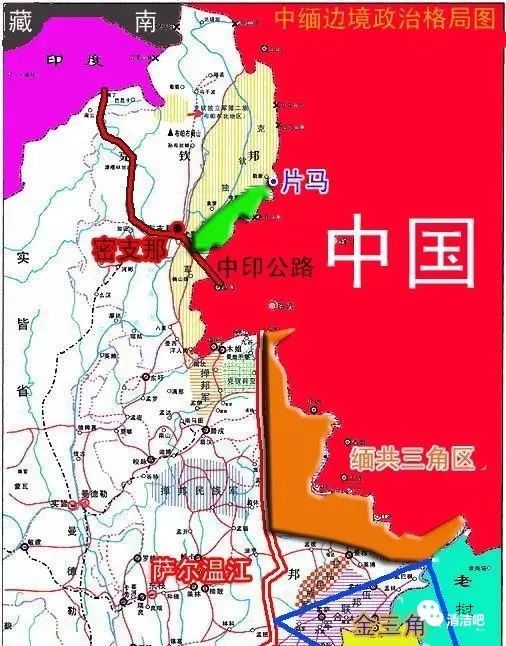 缅甸金山角地图图片