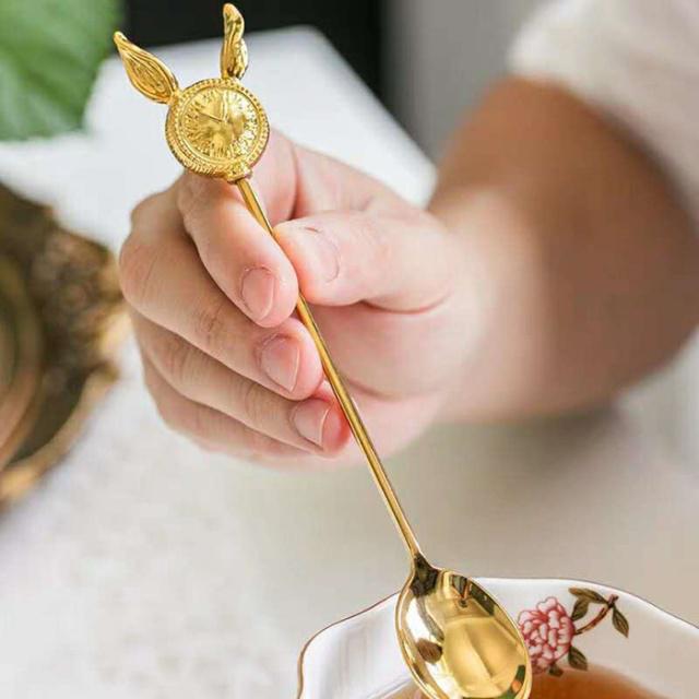 12星座专属"幸运咖啡勺,双鱼座复古珐琅彩,巨蟹座少女蝴蝶结_勺子