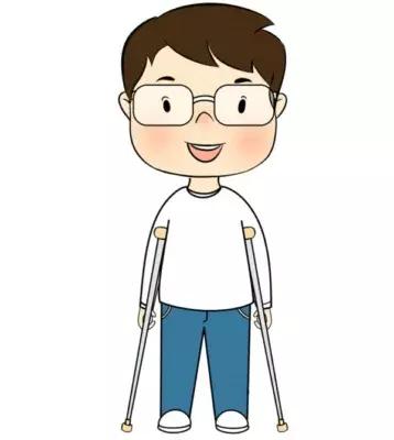 下肢骨折要拄拐,正确使用很重要