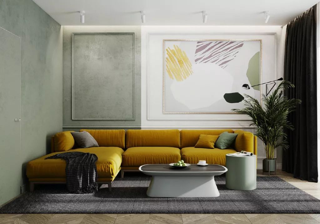 在装修中的用色有多种多样的选择,今天来看看这套清爽舒适的黄与绿