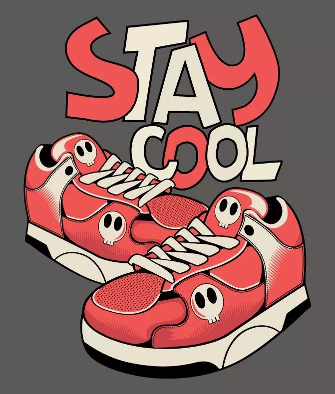 243.创意时尚炫酷潮流手绘卡通原创插画t恤印花图案矢量设计素材