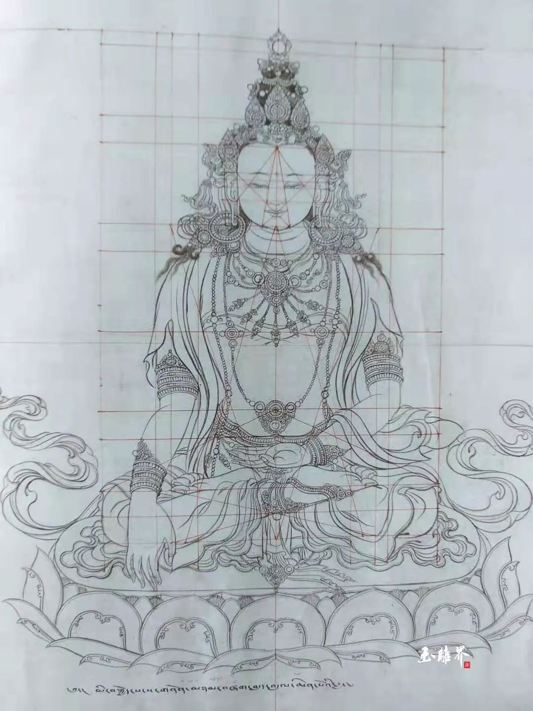 图解藏传佛像本尊神秘白描唐卡解密