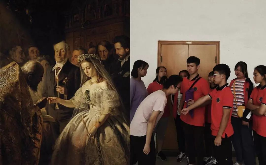 阎立本的《步辇图》是本学期课上有学习过的美术作品,学生充分把学习